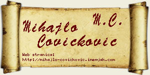 Mihajlo Čovičković vizit kartica
